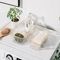 Wavy Texture Rectangular Plastic Storage Baskets